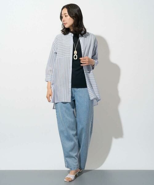 GEORGES RECH / ジョルジュ・レッシュ シャツ・ブラウス | バンドカラードルマンスリーブロングブラウス | 詳細5