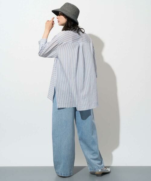 GEORGES RECH / ジョルジュ・レッシュ シャツ・ブラウス | バンドカラードルマンスリーブロングブラウス | 詳細7