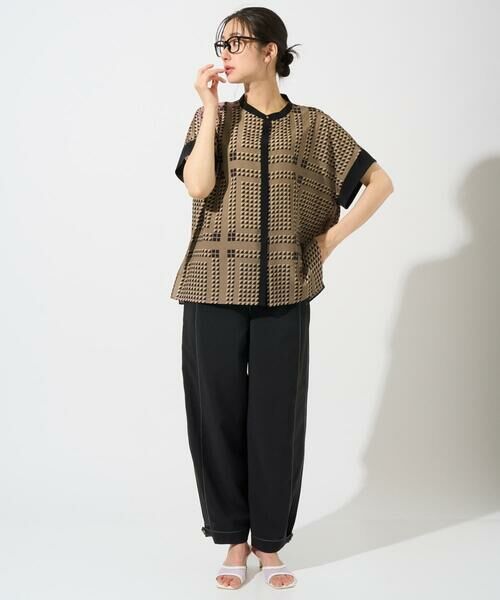 GEORGES RECH / ジョルジュ・レッシュ シャツ・ブラウス | [日本製/セットアップ対応]ジオメトリックスカーフ柄ブラウス | 詳細1