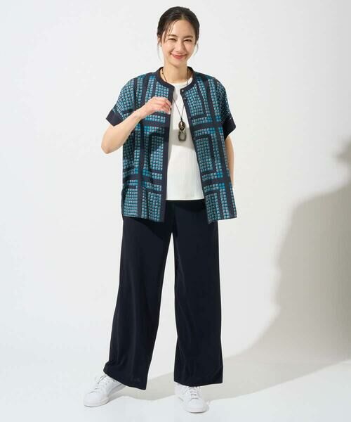 GEORGES RECH / ジョルジュ・レッシュ シャツ・ブラウス | [日本製/セットアップ対応]ジオメトリックスカーフ柄ブラウス | 詳細11