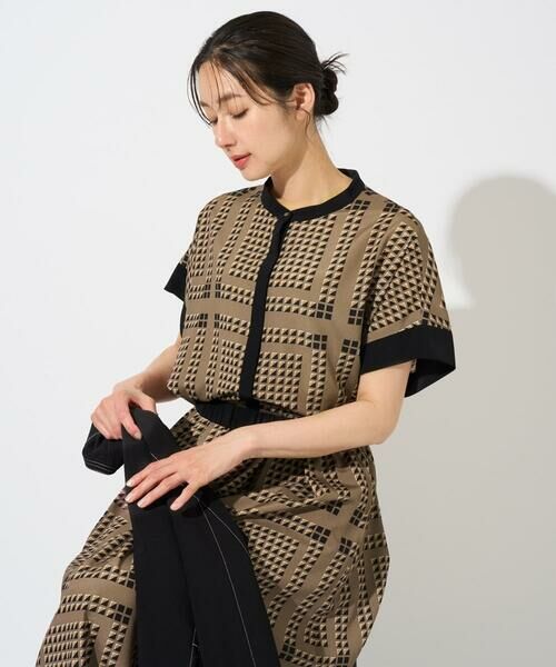 GEORGES RECH / ジョルジュ・レッシュ シャツ・ブラウス | [日本製/セットアップ対応]ジオメトリックスカーフ柄ブラウス | 詳細13