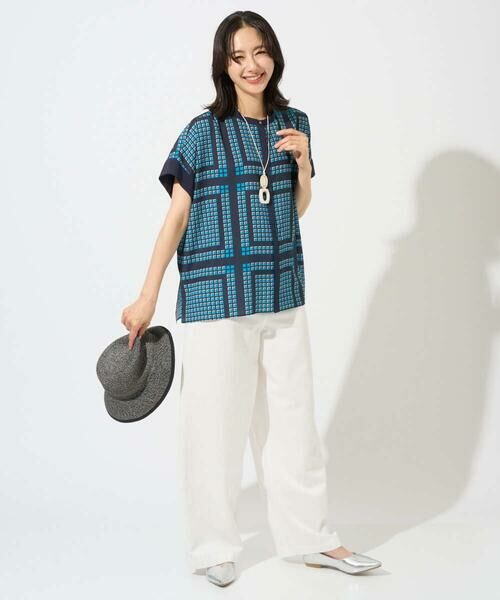 GEORGES RECH / ジョルジュ・レッシュ シャツ・ブラウス | [日本製/セットアップ対応]ジオメトリックスカーフ柄ブラウス | 詳細7