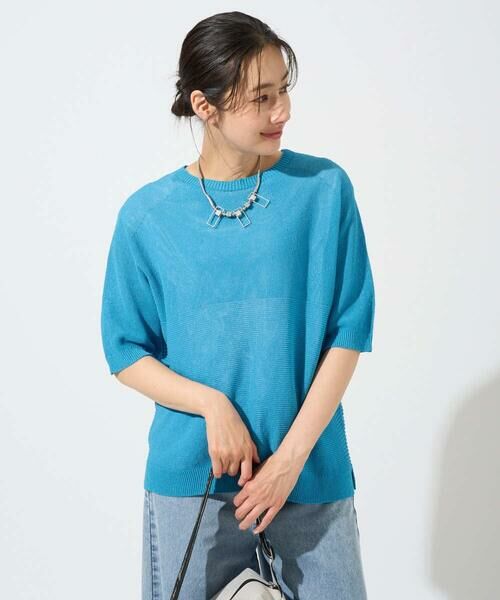 GEORGES RECH / ジョルジュ・レッシュ ニット・セーター | [日本製]ホールガーメントストレッチ5分袖ニット | 詳細12