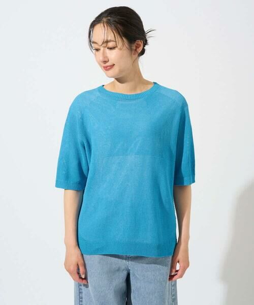 GEORGES RECH / ジョルジュ・レッシュ ニット・セーター | [日本製]ホールガーメントストレッチ5分袖ニット | 詳細13