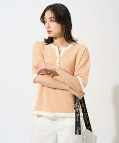 GEORGES RECH / ジョルジュ・レッシュ ニット・セーター | スクエアジャカードキーネックニット