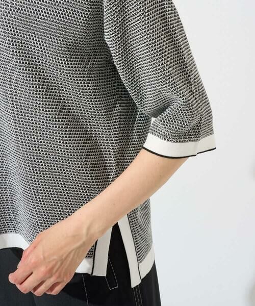 GEORGES RECH / ジョルジュ・レッシュ ニット・セーター | スクエアジャカードキーネックニット | 詳細11