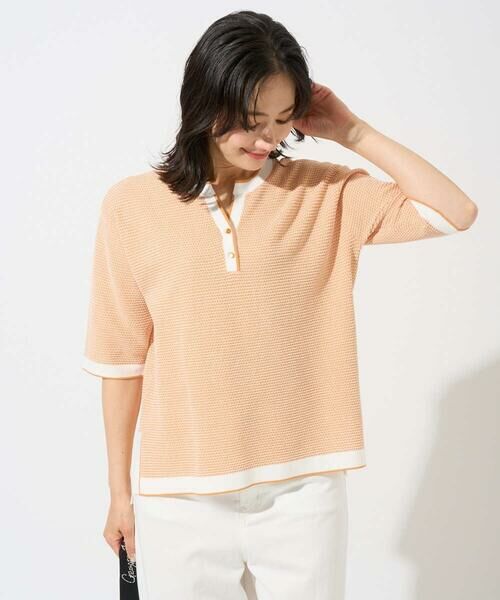 GEORGES RECH / ジョルジュ・レッシュ ニット・セーター | スクエアジャカードキーネックニット | 詳細5