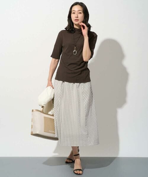 GEORGES RECH / ジョルジュ・レッシュ ロング・マキシ丈スカート | シアーストライプフレアスカート | 詳細10