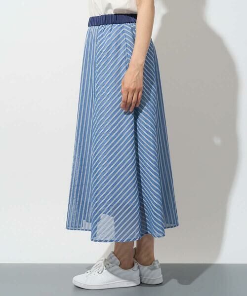 GEORGES RECH / ジョルジュ・レッシュ ロング・マキシ丈スカート | シアーストライプフレアスカート | 詳細13