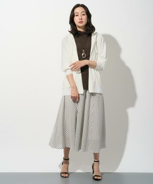 GEORGES RECH / ジョルジュ・レッシュ ロング・マキシ丈スカート | シアーストライプフレアスカート | 詳細9