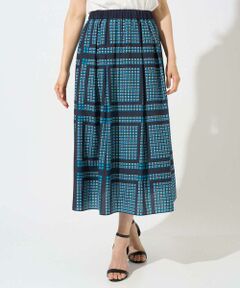 GEORGES RECH / ジョルジュ・レッシュ ロング・マキシ丈スカート | [日本製/セットアップ対応]ジオメトリックスカーフ柄スカート