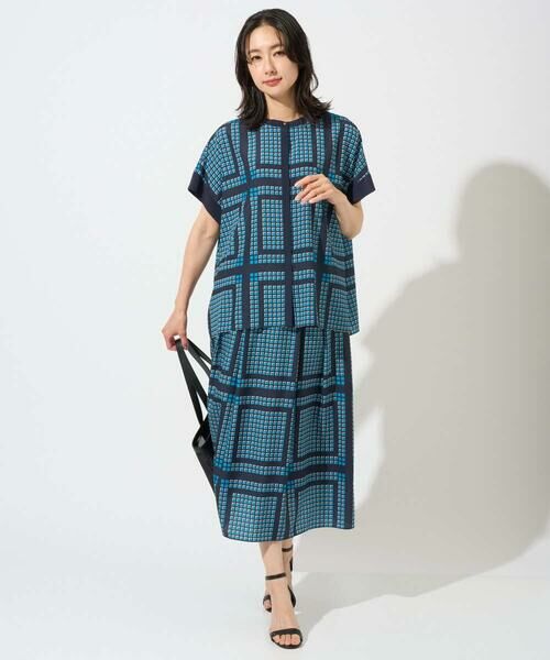 GEORGES RECH / ジョルジュ・レッシュ ロング・マキシ丈スカート | [日本製/セットアップ対応]ジオメトリックスカーフ柄スカート | 詳細1