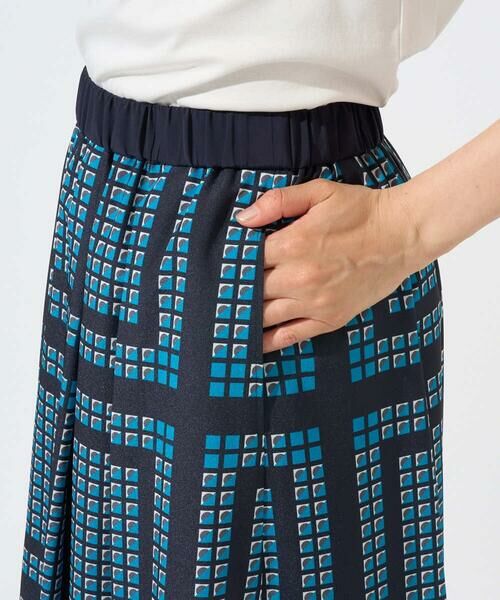 GEORGES RECH / ジョルジュ・レッシュ ロング・マキシ丈スカート | [日本製/セットアップ対応]ジオメトリックスカーフ柄スカート | 詳細12