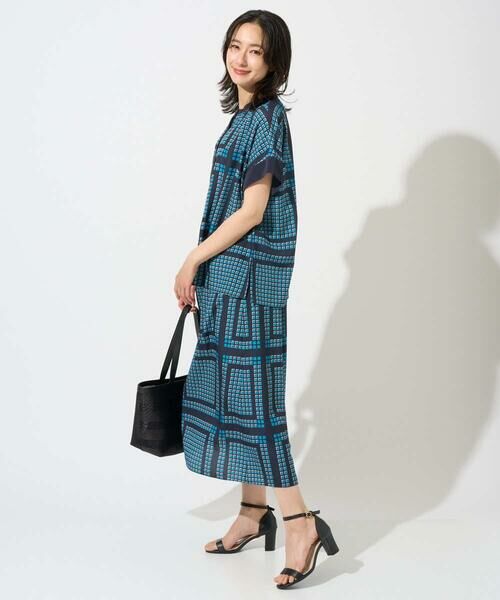 GEORGES RECH / ジョルジュ・レッシュ ロング・マキシ丈スカート | [日本製/セットアップ対応]ジオメトリックスカーフ柄スカート | 詳細2