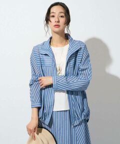 GEORGES RECH / ジョルジュ・レッシュ その他アウター | シアーストライプスタンドカラーブルゾン