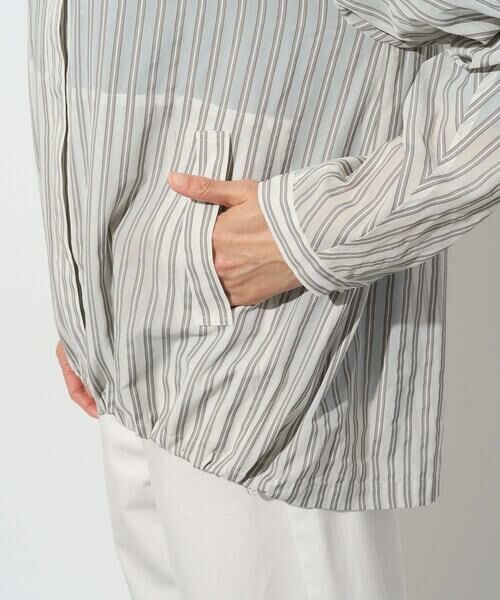 GEORGES RECH / ジョルジュ・レッシュ その他アウター | シアーストライプスタンドカラーブルゾン | 詳細13