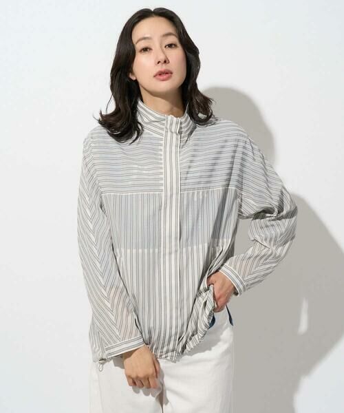 GEORGES RECH / ジョルジュ・レッシュ その他アウター | シアーストライプスタンドカラーブルゾン | 詳細3