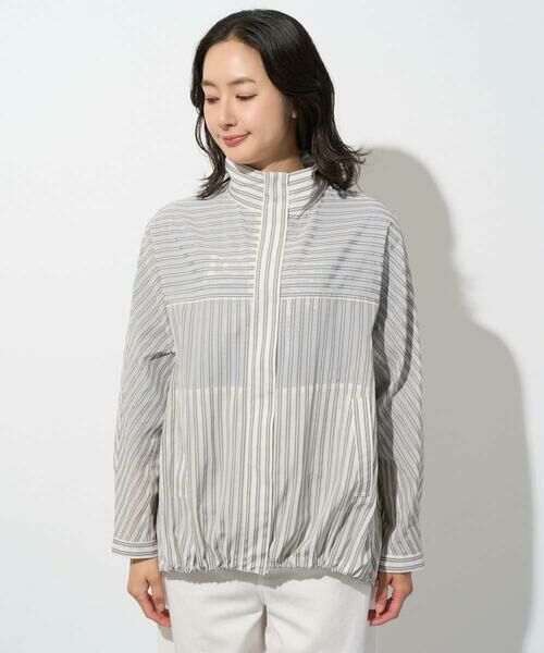 GEORGES RECH / ジョルジュ・レッシュ その他アウター | シアーストライプスタンドカラーブルゾン | 詳細8