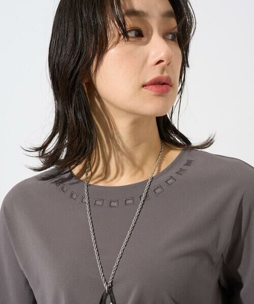 GEORGES RECH / ジョルジュ・レッシュ カットソー | [セットアップ対応]ドライタッチジャージーセミフレアプルオーバー（ベージュ）