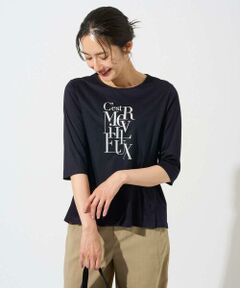 GEORGES RECH / ジョルジュ・レッシュ カットソー | メタリックロゴプリント5分袖カットソー