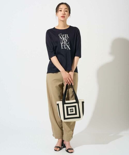 GEORGES RECH / ジョルジュ・レッシュ カットソー | メタリックロゴプリント5分袖カットソー | 詳細1