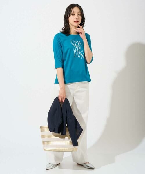 GEORGES RECH / ジョルジュ・レッシュ カットソー | メタリックロゴプリント5分袖カットソー | 詳細3