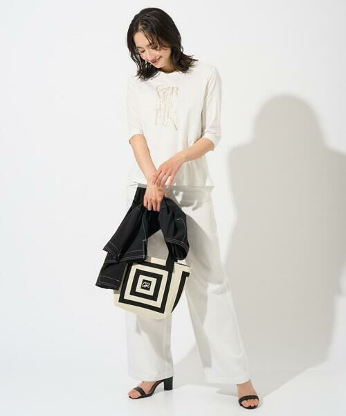 GEORGES RECH / ジョルジュ・レッシュ カットソー | メタリックロゴプリント5分袖カットソー | 詳細5