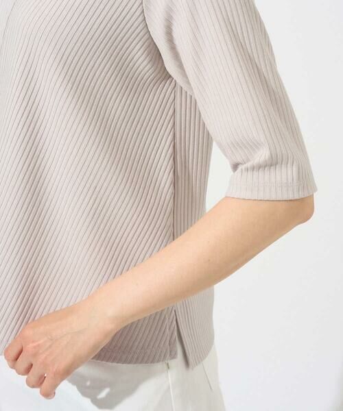 GEORGES RECH / ジョルジュ・レッシュ カットソー | [日本製]バイヤスストレッチリブ5分袖カットソー | 詳細15