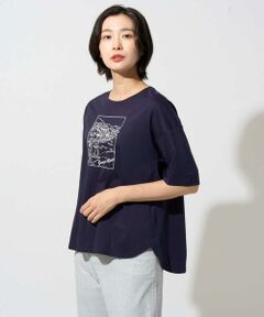 GEORGES RECH / ジョルジュ・レッシュ カットソー | [接触冷感]ドライコットン刺繍カットソー