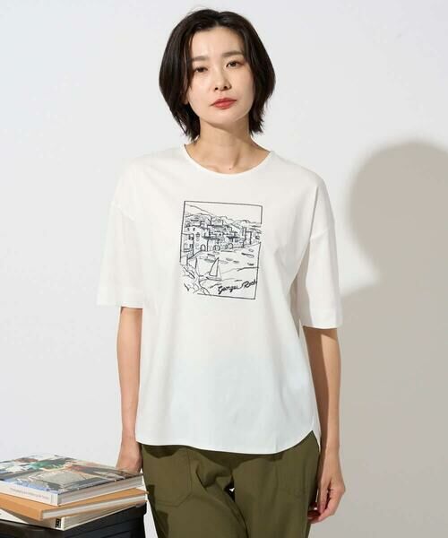 GEORGES RECH / ジョルジュ・レッシュ カットソー | [接触冷感]ドライコットン刺繍カットソー | 詳細8