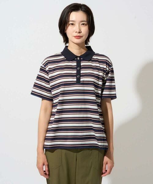 GEORGES RECH / ジョルジュ・レッシュ カットソー | マルチボーダーポロシャツ | 詳細7