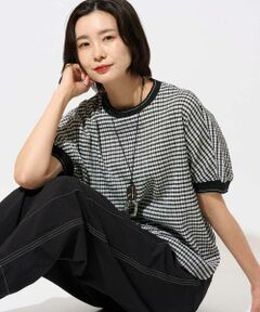 GEORGES RECH / ジョルジュ・レッシュ カットソー | ギンガムチェックジャージーカットソー