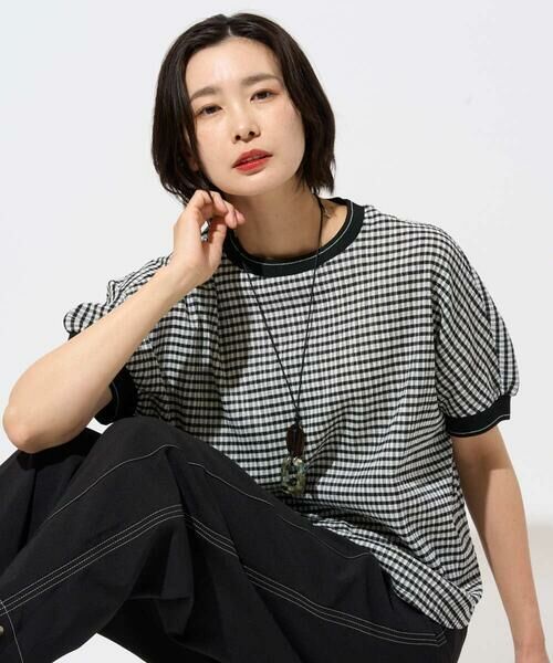 GEORGES RECH / ジョルジュ・レッシュ カットソー | ギンガムチェックジャージーカットソー | 詳細8