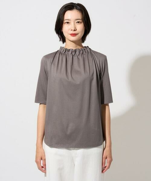 GEORGES RECH / ジョルジュ・レッシュ カットソー | タックフリルボトルネック5分袖カットソー | 詳細10