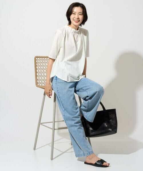 GEORGES RECH / ジョルジュ・レッシュ カットソー | タックフリルボトルネック5分袖カットソー | 詳細2