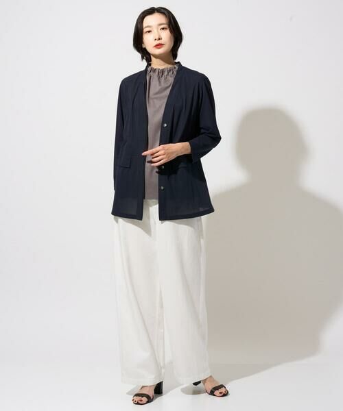 GEORGES RECH / ジョルジュ・レッシュ カットソー | タックフリルボトルネック5分袖カットソー | 詳細3