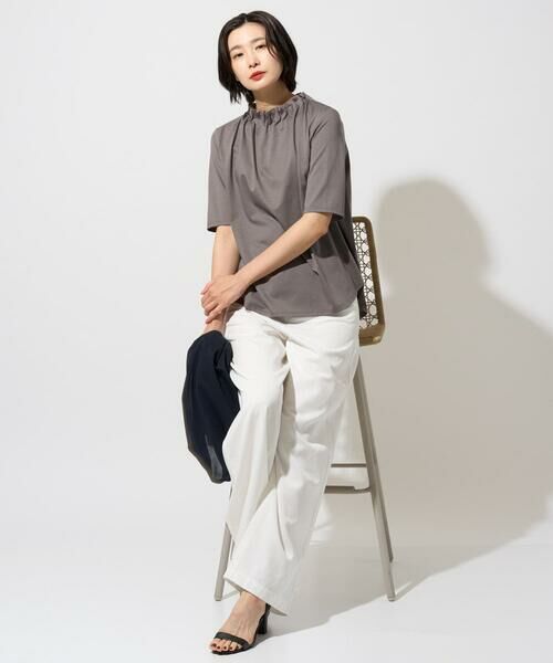 GEORGES RECH / ジョルジュ・レッシュ カットソー | タックフリルボトルネック5分袖カットソー | 詳細4