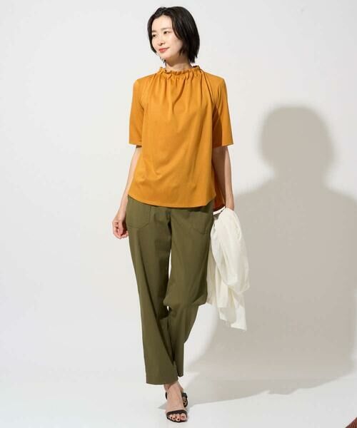 GEORGES RECH / ジョルジュ・レッシュ カットソー | タックフリルボトルネック5分袖カットソー | 詳細6