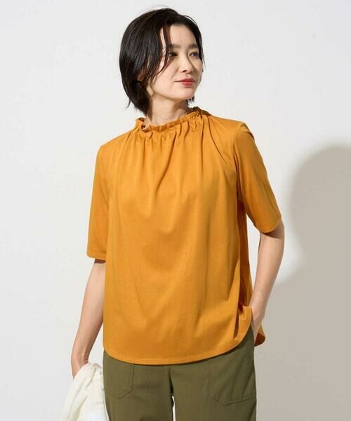 GEORGES RECH / ジョルジュ・レッシュ カットソー | タックフリルボトルネック5分袖カットソー | 詳細8