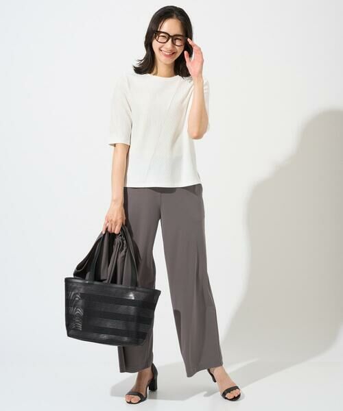 GEORGES RECH / ジョルジュ・レッシュ チノ・ワークパンツ | [セットアップ対応]ドライタッチジャージーワイドストレートパンツ | 詳細1