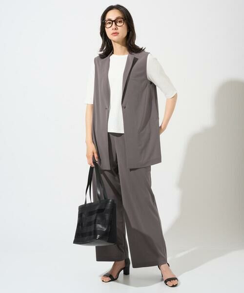 GEORGES RECH / ジョルジュ・レッシュ チノ・ワークパンツ | [セットアップ対応]ドライタッチジャージーワイドストレートパンツ | 詳細3