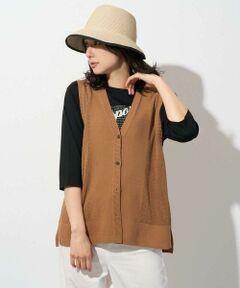 GEORGES RECH / ジョルジュ・レッシュ ベスト | [日本製]コットンレーヨンニットベスト