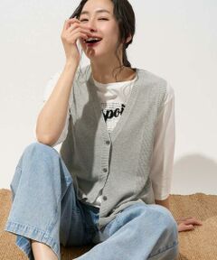 GEORGES RECH / ジョルジュ・レッシュ ベスト | [日本製]コットンレーヨンニットベスト