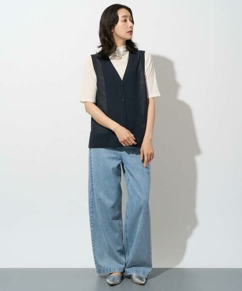 GEORGES RECH / ジョルジュ・レッシュ ベスト | [日本製]コットンレーヨンニットベスト | 詳細1