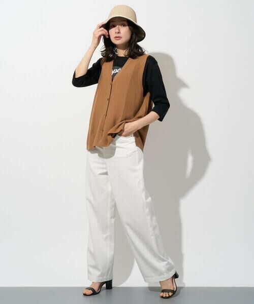 GEORGES RECH / ジョルジュ・レッシュ ベスト | [日本製]コットンレーヨンニットベスト | 詳細10