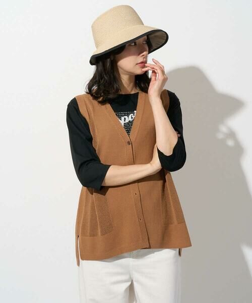 GEORGES RECH / ジョルジュ・レッシュ ベスト | [日本製]コットンレーヨンニットベスト | 詳細14