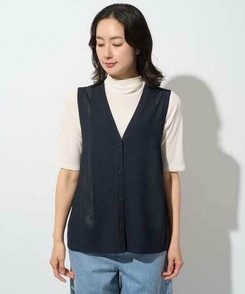 GEORGES RECH / ジョルジュ・レッシュ ベスト | [日本製]コットンレーヨンニットベスト | 詳細16