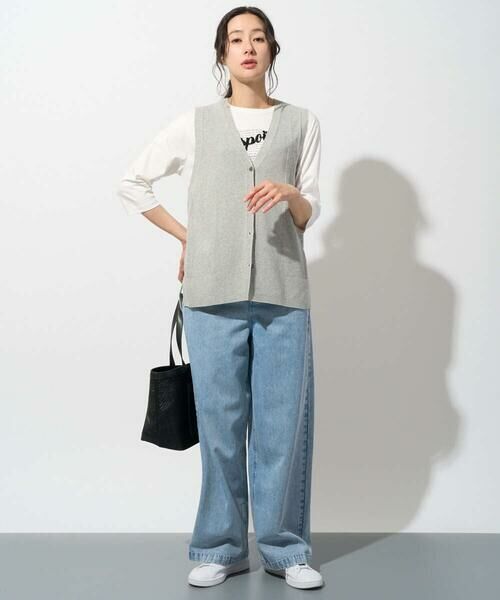 GEORGES RECH / ジョルジュ・レッシュ ベスト | [日本製]コットンレーヨンニットベスト | 詳細5