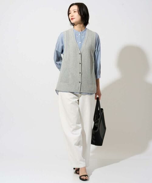 GEORGES RECH / ジョルジュ・レッシュ ベスト | [日本製]コットンレーヨンニットベスト | 詳細8