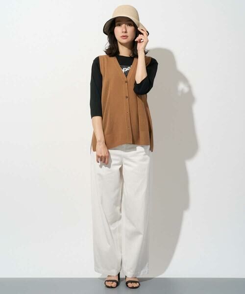 GEORGES RECH / ジョルジュ・レッシュ ベスト | [日本製]コットンレーヨンニットベスト | 詳細9